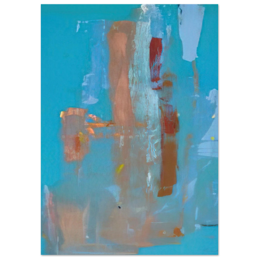 Helen Frankenthaler - In on Blue - 1976 Wall art - 13x18 cm / 5x7 inches - Fine Art Poster - -