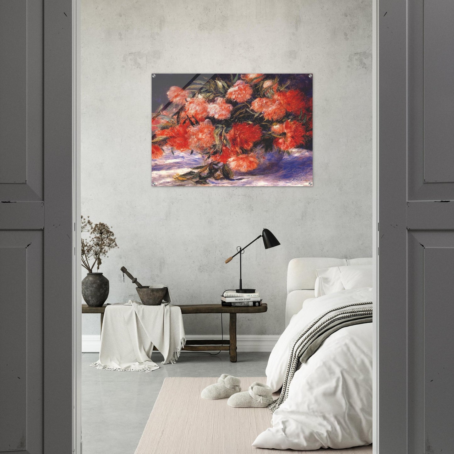 Peonies - Pierre-Auguste Renoir Acrylic Print - 70x100 cm / 28x40″ inches