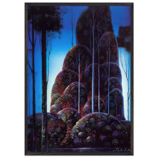 Tall Trees - Eyvind Earle Framed Art Print – Black Wooden Frame - Default Title - -Framed Art Print