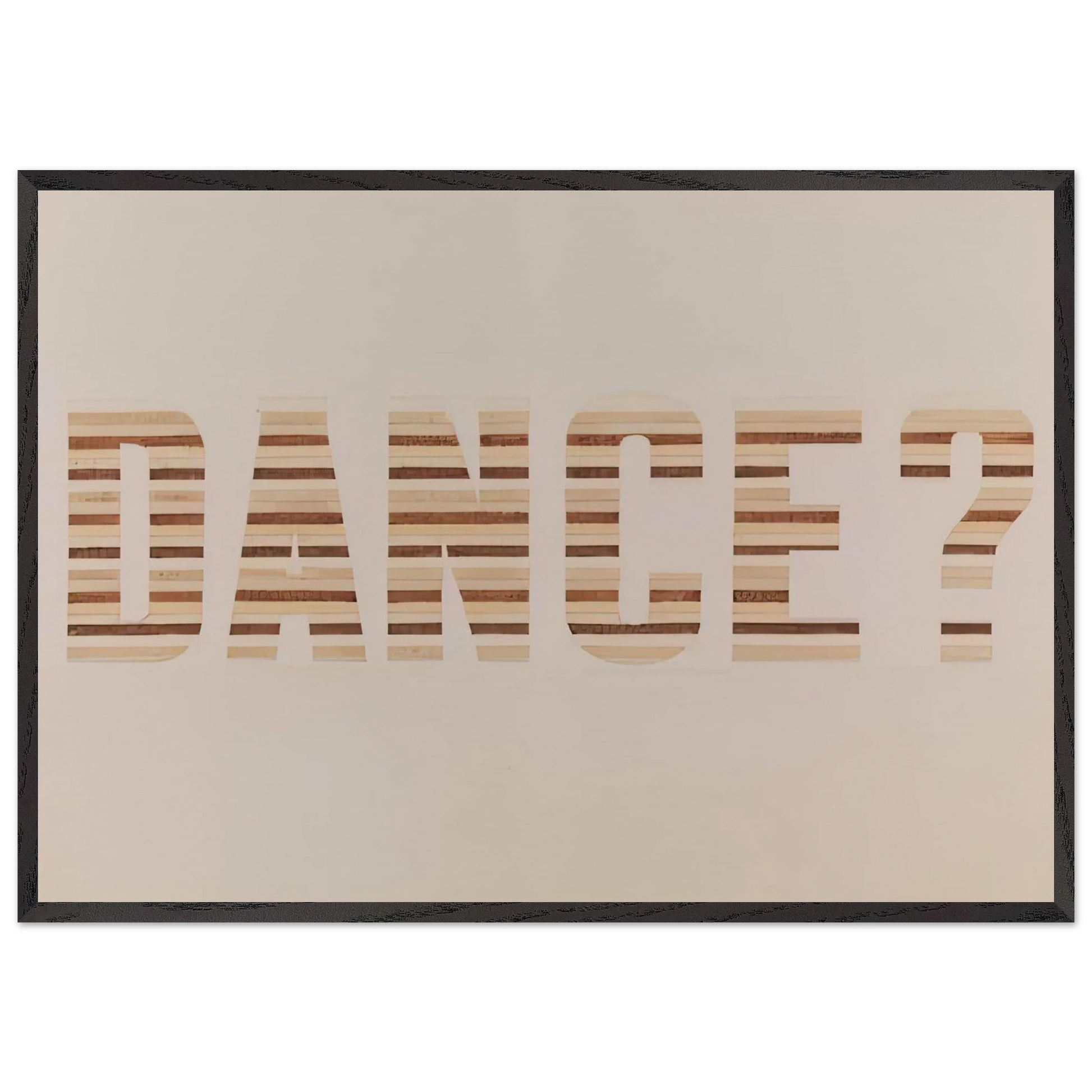 DANCE 1973 0 - Edward Ruscha Framed Art Print – Black Wooden Frame - Default Title - -Framed Art Print