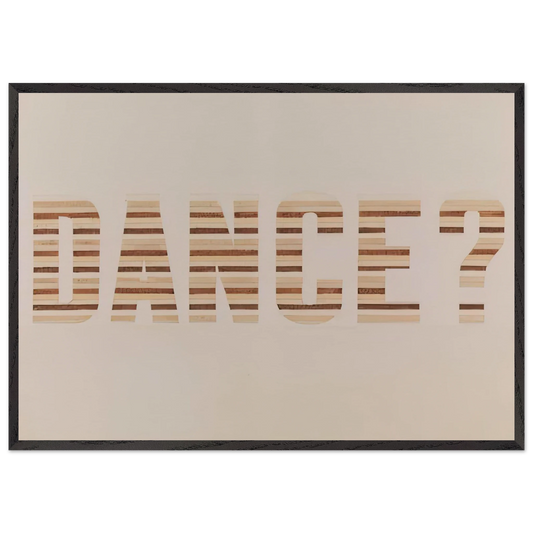 DANCE 1973 0 - Edward Ruscha Framed Art Print – Black Wooden Frame - Default Title - -Framed Art Print