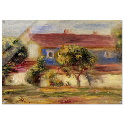 The Artist s House - Pierre-Auguste Renoir Acrylic Print - 70x100 cm / 28x40″ inches