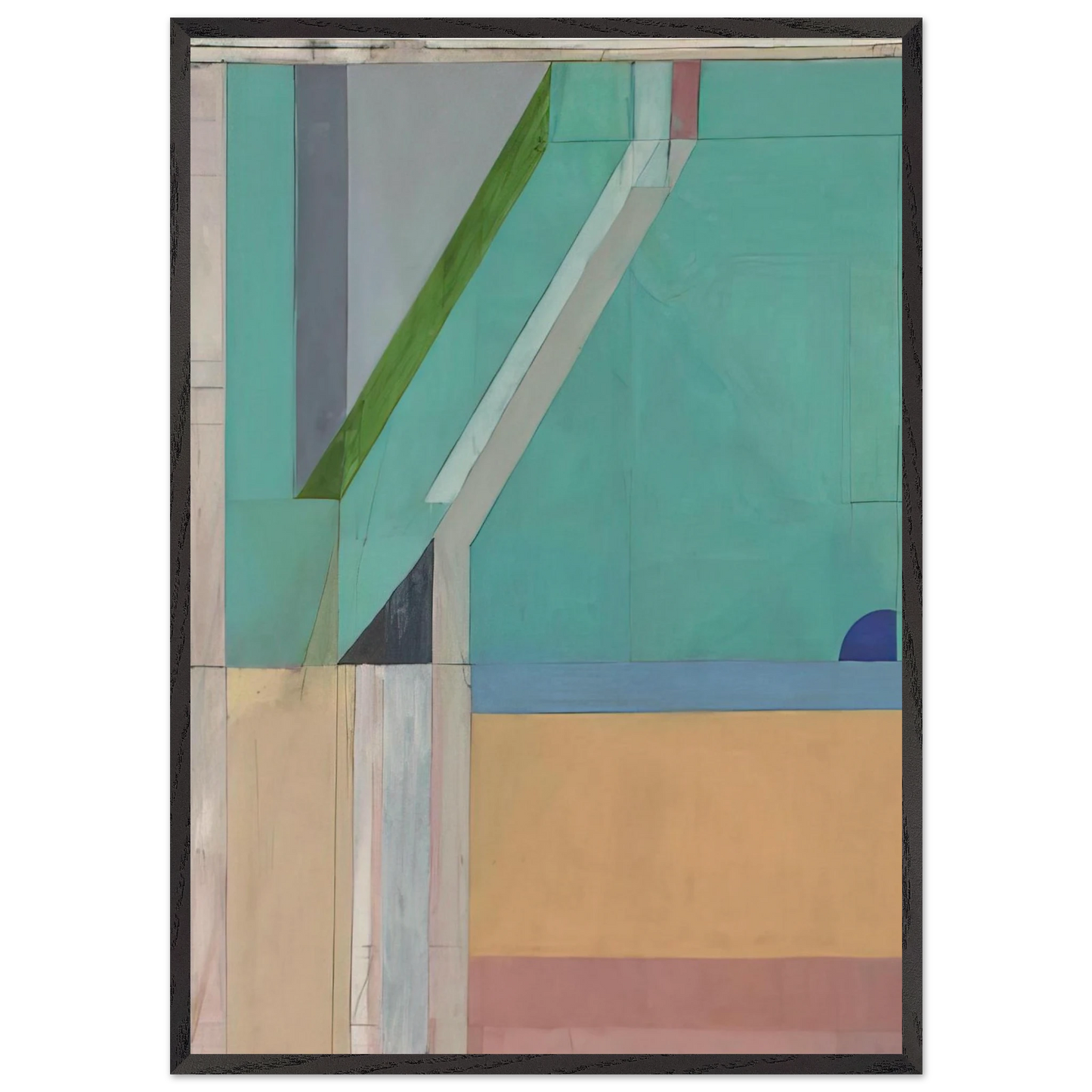 Ocean Park 40 - Richard Diebenkorn Framed Art Print – Black Wooden Frame - Default Title - -Framed Art Print