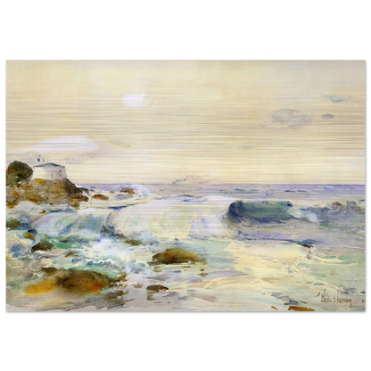 On the Brittany Coast - Childe Hassam Brushed Aluminum Print - 70x100 cm / 28x40 inches | Childe Hassam Aluminum Print | Childe Hassam Prints