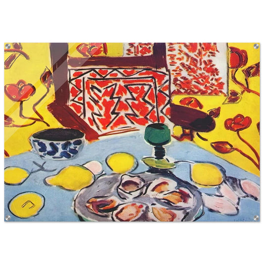 OYSTERS AND WOODEN ARMCHAIR 1943 - Henri Matisse Acrylic Print - 70x100 cm / 28x40″ inches | Henri Matisse Wall Art | Henri Matisse Prints