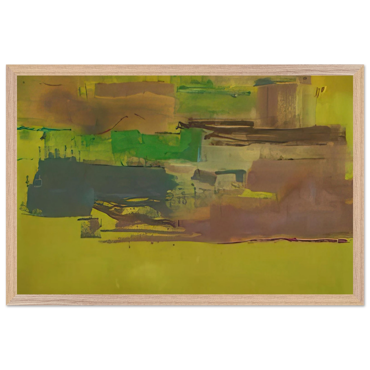 Helen Frankenthaler - August Deep - 1978 Wall art - 30x45 cm / 12x18 inches - Premium Wooden Framed Poster With Fine Art Paper - White frame