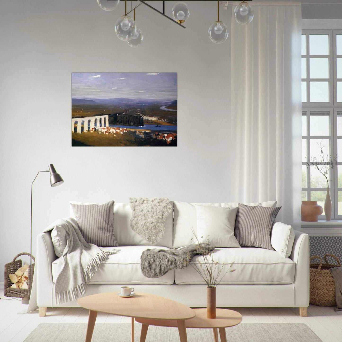 Valley of the Seine - Edward Hopper Brushed Aluminum Print - 70x100 cm / 28x40 inches | Edward Hopper Aluminum Print | Edward Hopper Prints