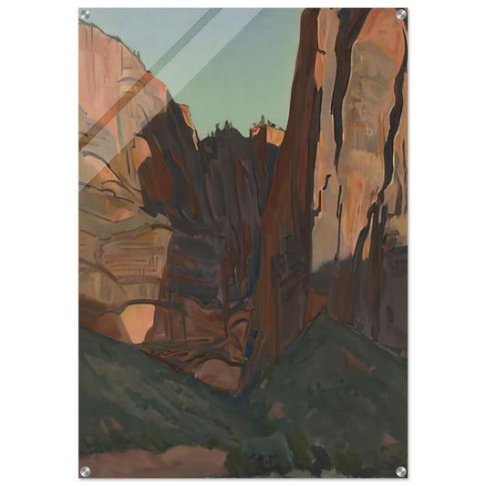 NOTCH IN THE WALL ZION NATIONAL PARK AUGUST 1933 1933 - Maynard Dixon Acrylic Print - 70x100 cm / 28x40″ inches