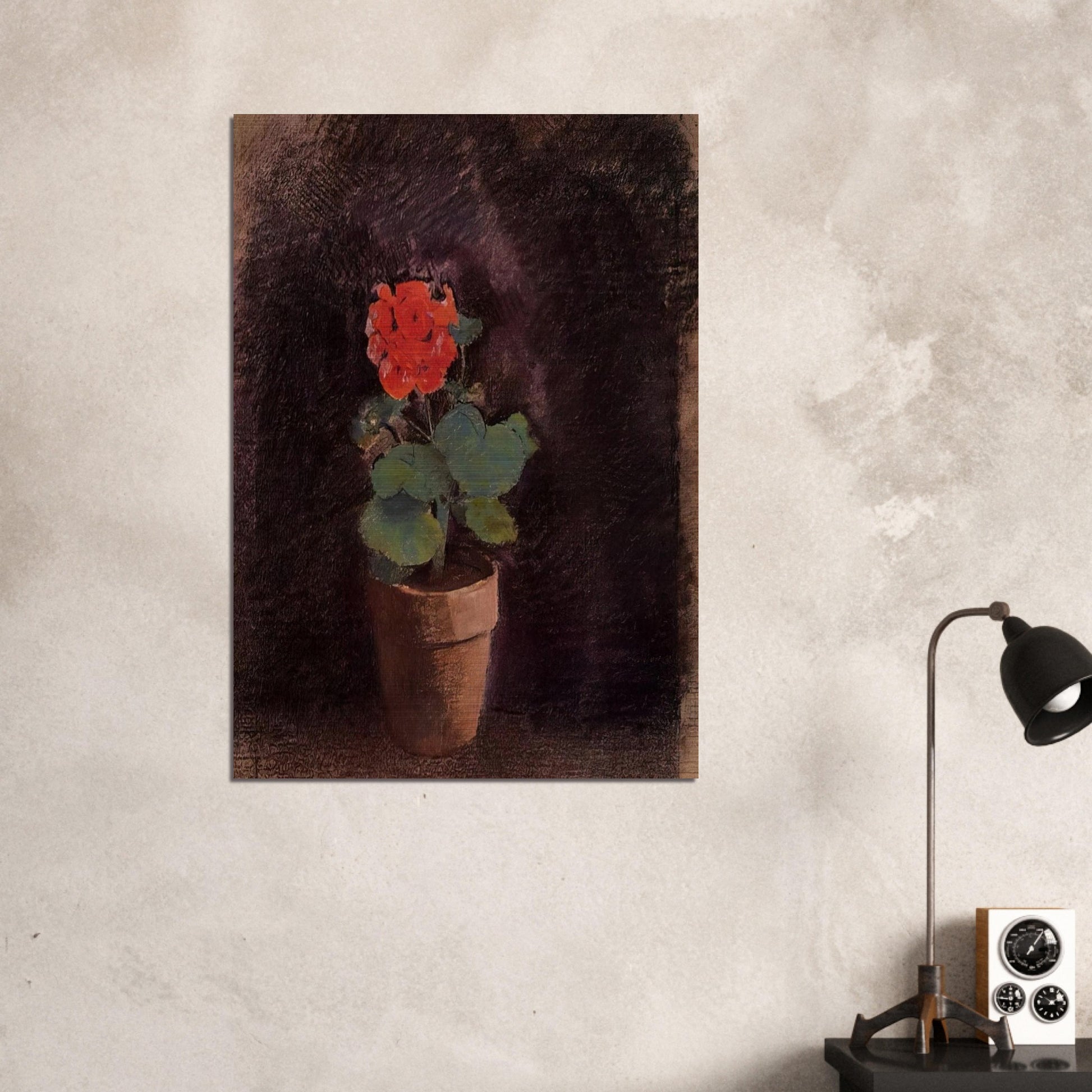 GERANIUM - Odilon Redon Brushed Aluminum Print - 70x100 cm / 28x40 inches | Odilon Redon Aluminum Print | Odilon Redon Prints