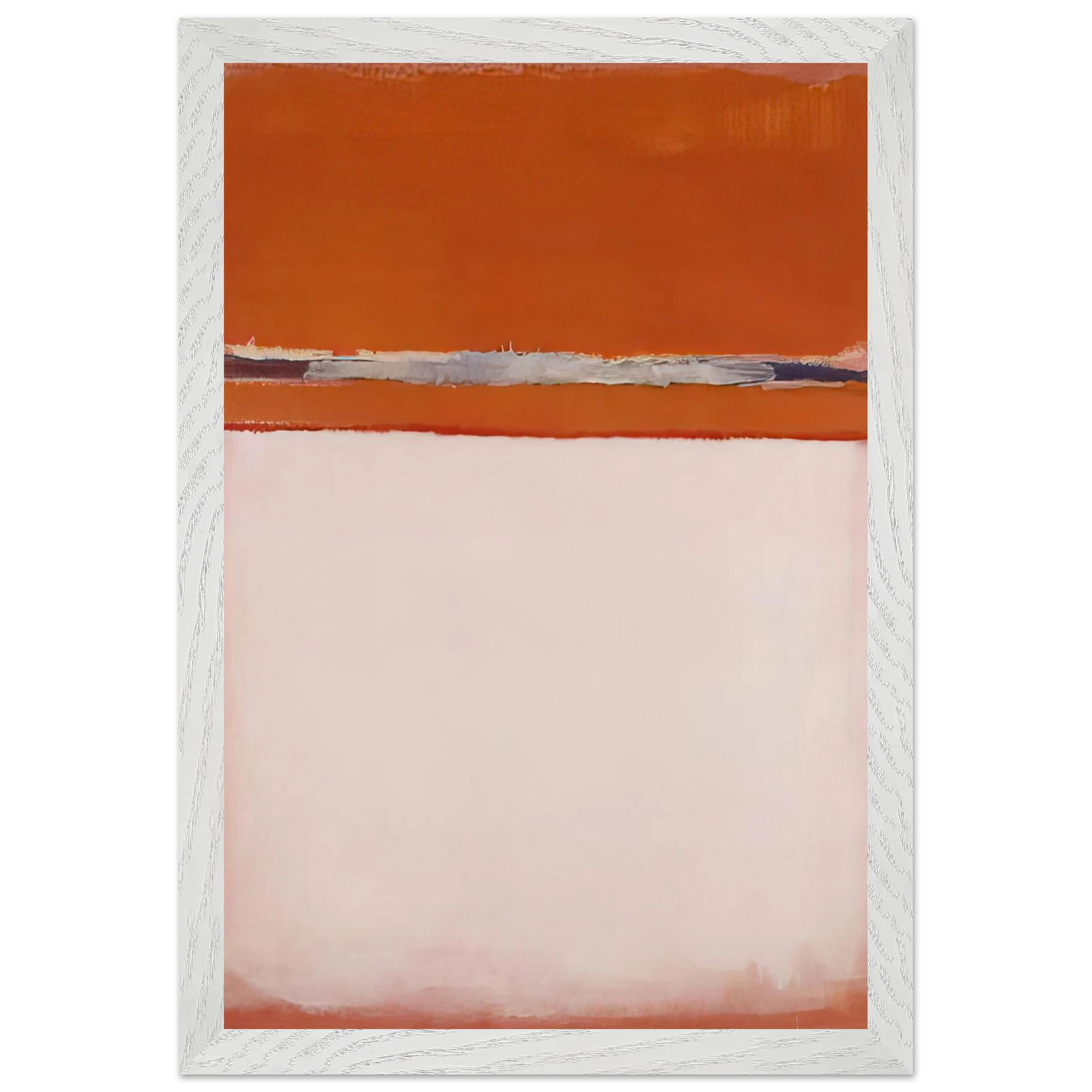 Mark Rothko - No.18 - 1951 Wall Art - 30x40 cm / 12x16 inches - Premium Wooden Framed Poster With Fine Art Paper - White frame