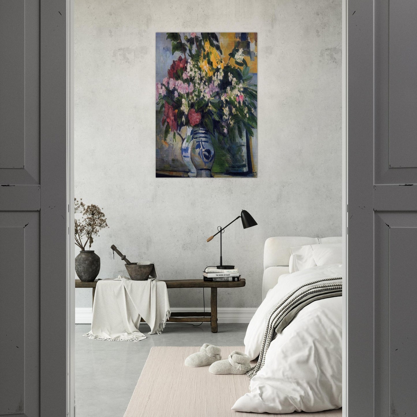 Two Vases of Flowers - Paul Cézanne Brushed Aluminum Print - 70x100 cm / 28x40 inches | Paul Cézanne Aluminum Print | Paul Cézanne Prints