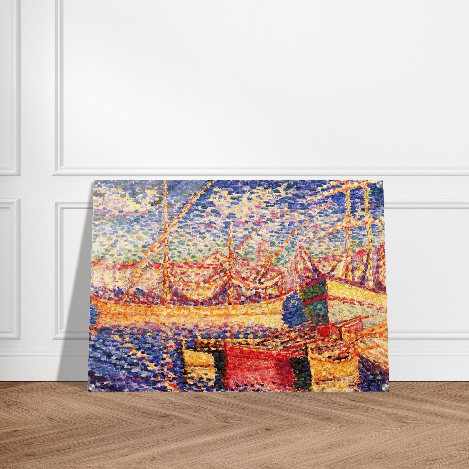 Boats in the Port of St. Tropez - Henri-Edmond Cross Acrylic Print - 70x100 cm / 28x40″ inches
