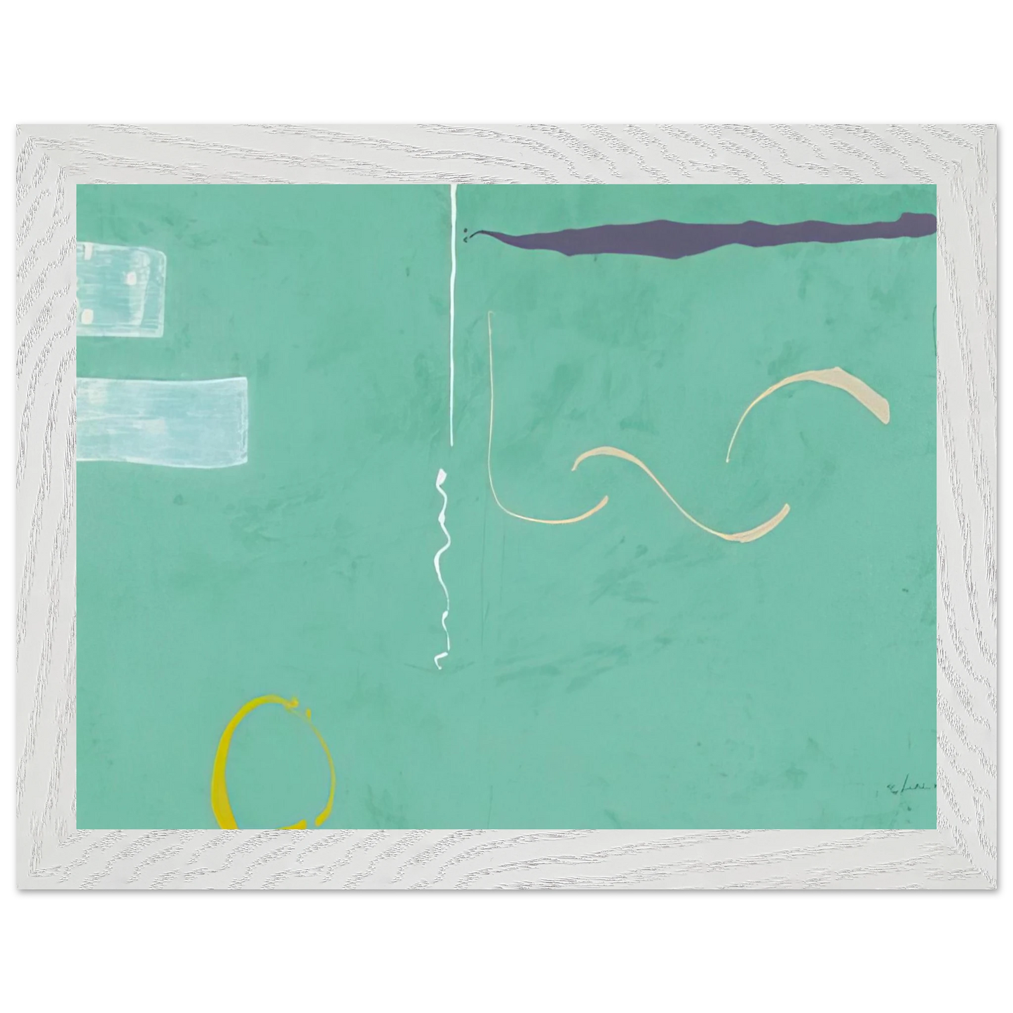 Helen Frankenthaler - Tahiti - 1989 Wall art - 60x80 cm / 24x32 inches - Premium Wooden Framed Poster With Fine Art Paper - Black frame
