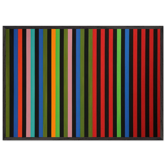 Firebox - 1964 - Gene Davis Framed Art Print – Black Wooden Frame - Default Title - -Framed Art Print