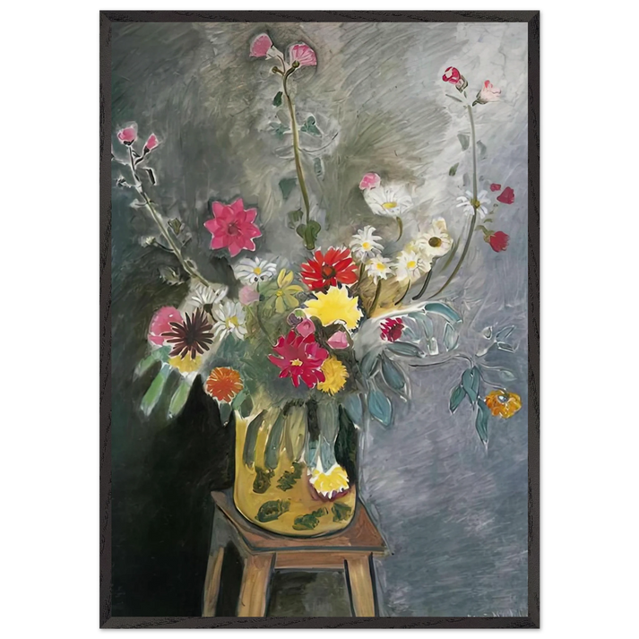 BOUQUET OF MIXED FLOWERS 1917 - Henri Matisse 70x100 cm / 28x40 inches Framed Art Print – Black Wooden Frame