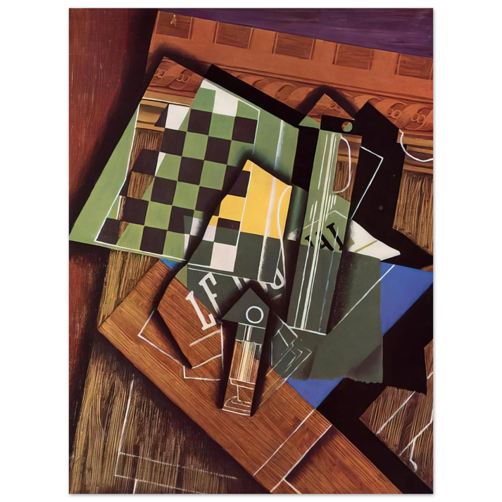 Juan Gris - THE CHECKERBOARD 1915  75x100 cm / 30x40inches Fine Art Poster