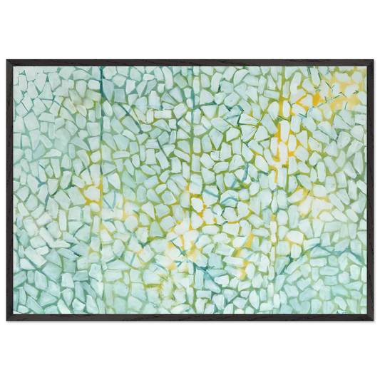 WHITE DAISIES RHAPSODY 1973 - Alma Woodsey Thomas Framed Art Print – Black Wooden Frame - Default Title - -Framed Art Print