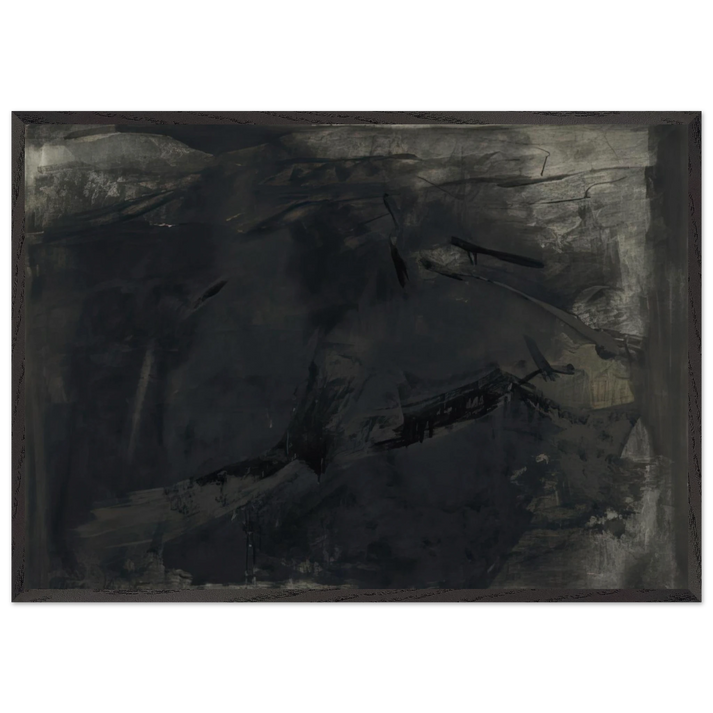 FARAWAY 1970 - Esteban Vicente 70x100 cm / 28x40 inches Framed Art Print – Black Wooden Frame