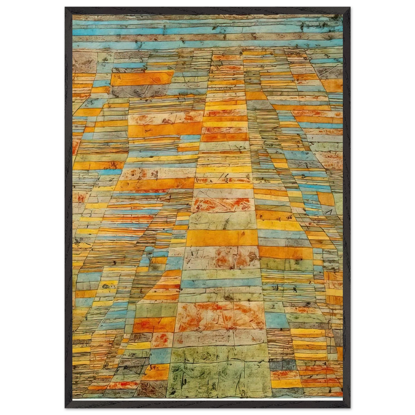 HIGHWAY AND BYWAYS 1929 - Paul Klee Framed Art Print – Black Wooden Frame - Default Title - -Framed Art Print