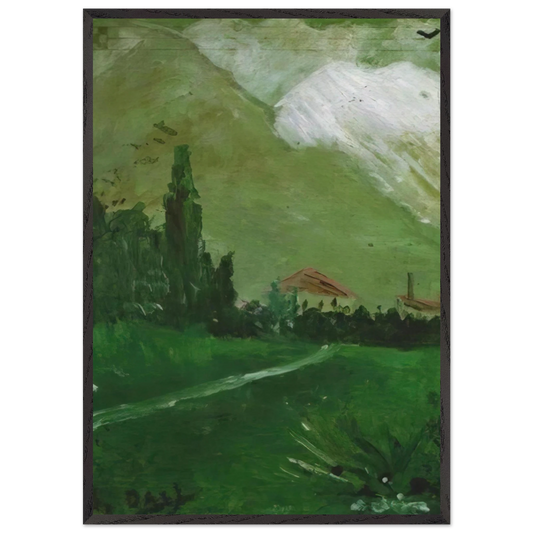 LANDSCAPE NEAR FIGUERAS - Salvador Dali Framed Art Print – Black Wooden Frame - Default Title - -Framed Art Print