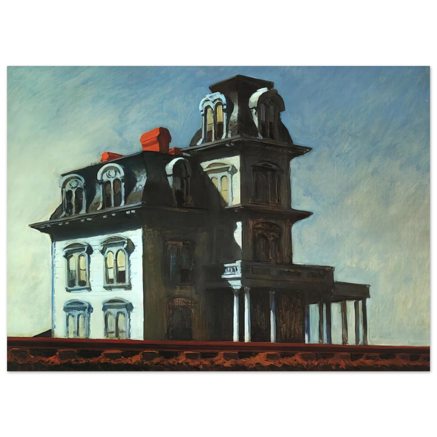 Edward Hopper - House by the Railroad Fine Art Poster - 40x60 cm / 16x24 inches