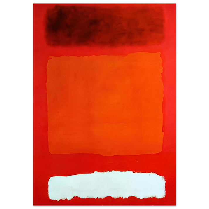 Mark Rothko - Red, White, and Brown - 1957 Wall Art - 21x29.7 cm / 8x12" - Premium Wooden Framed Poster With Fine Art Paper-canvas - Black frame