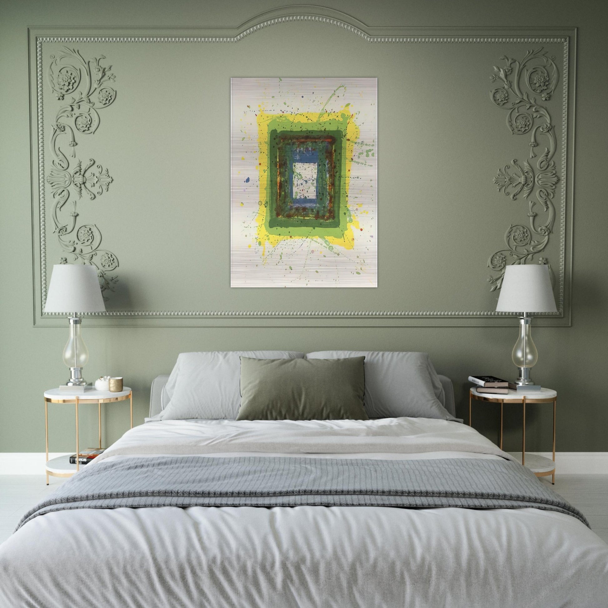 Untitled  SF 354  - Sam Francis Brushed Aluminum Print - 70x100 cm / 28x40 inches | Sam Francis Aluminum Print | Sam Francis Prints