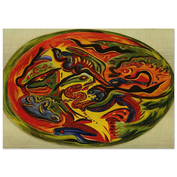 CIRCLE 1941 - Jackson Pollock Brushed Aluminum Print - 70x100 cm / 28x40 inches | Jackson Pollock Aluminum Print | Jackson Pollock Prints