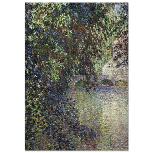 Watermill at Limetz - claude monet Brushed Aluminum Print - 70x100 cm / 28x40 inches | claude monet Aluminum Print | claude monet Prints