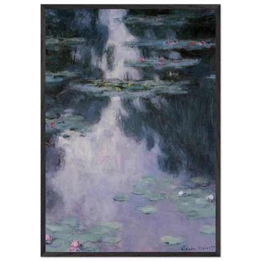 Water Lilies Nympheas - claude monet Framed Art Print – Black Wooden Frame - Default Title - -Framed Art Print