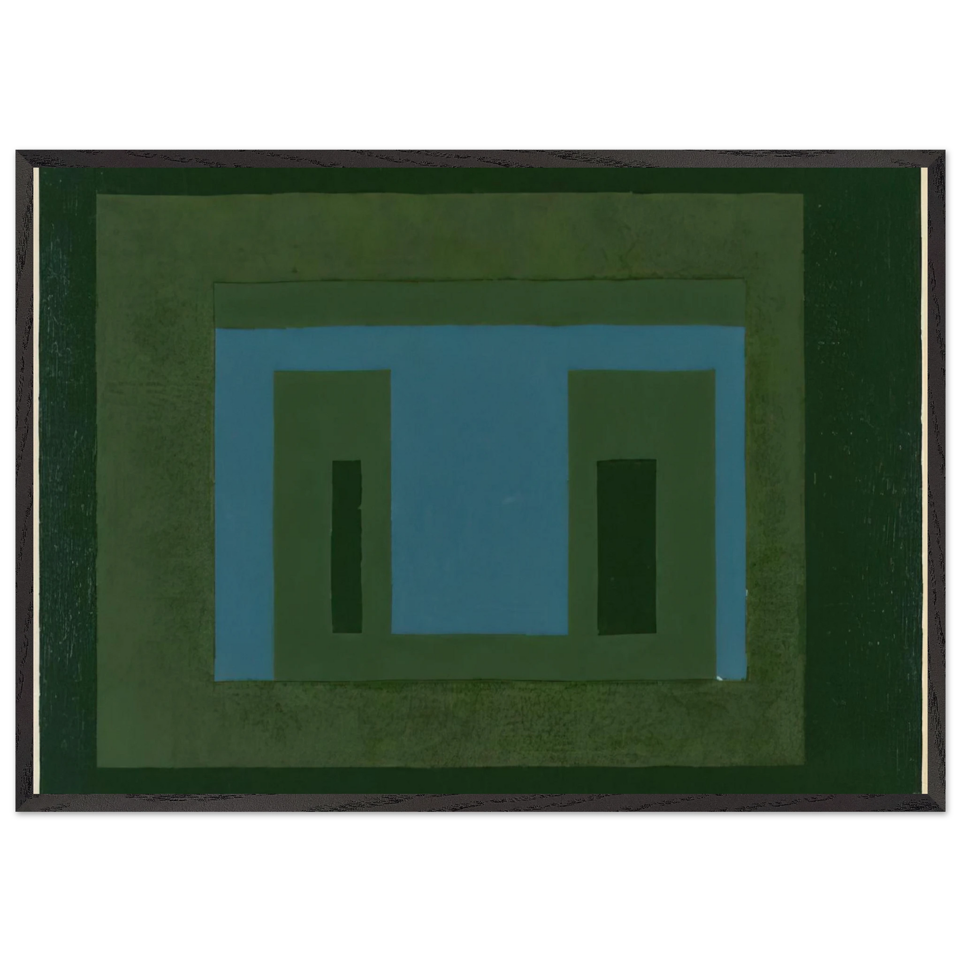 VARIANT ADOBE 1962 - Josef Albers Framed Art Print – Black Wooden Frame - Default Title - -Framed Art Print