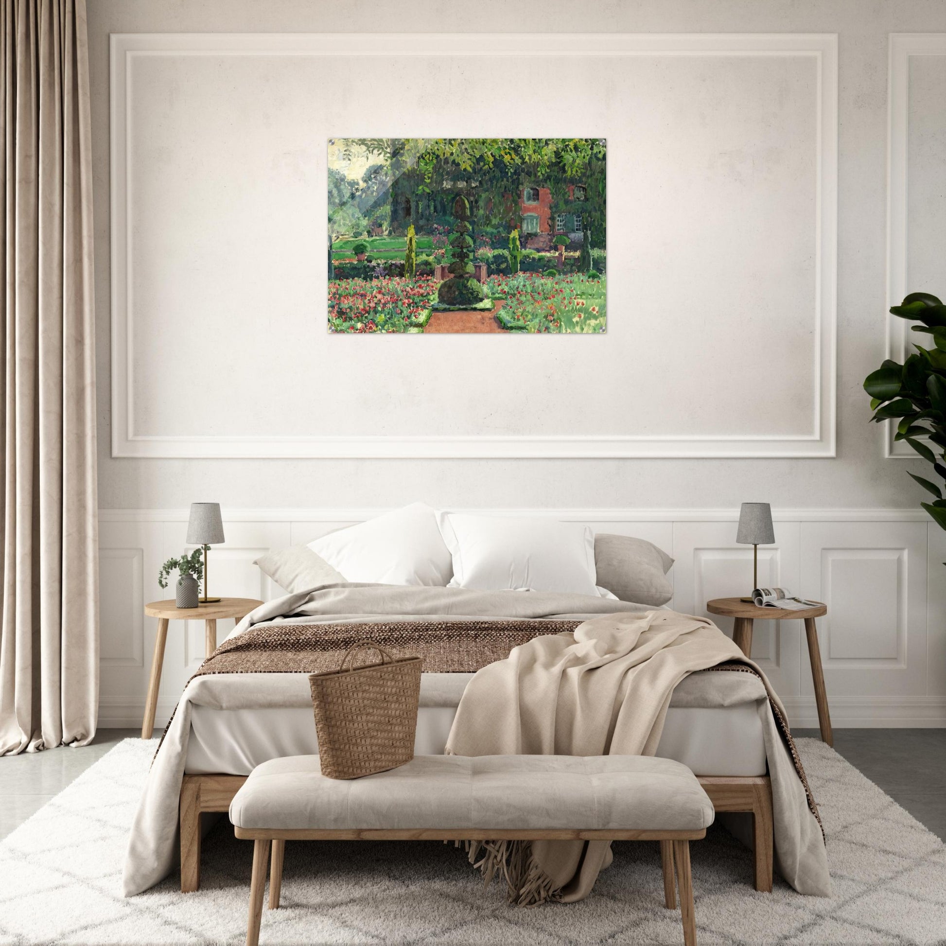 GARDEN IN SUMMER 1924 - Theo van Rysselberghe Acrylic Print - 70x100 cm / 28x40″ inches | Theo van Rysselberghe Wall Art | Theo van Rysselberghe Prints