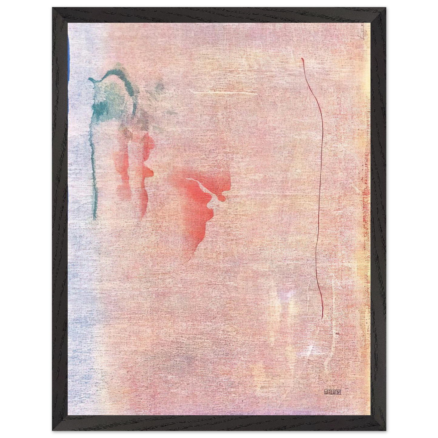 Helen Frankenthaler - Cedar Hill - 1983 Wall art - A2 (42 x 59.4  cm) - Premium Wooden Framed Poster With Fine Art Paper - Wood frame