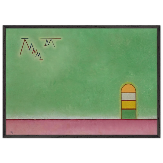 GREEN EMPTYNESS 1930 - Wassily Kandinsky 70x100 cm / 28x40 inches Framed Art Print – Black Wooden Frame