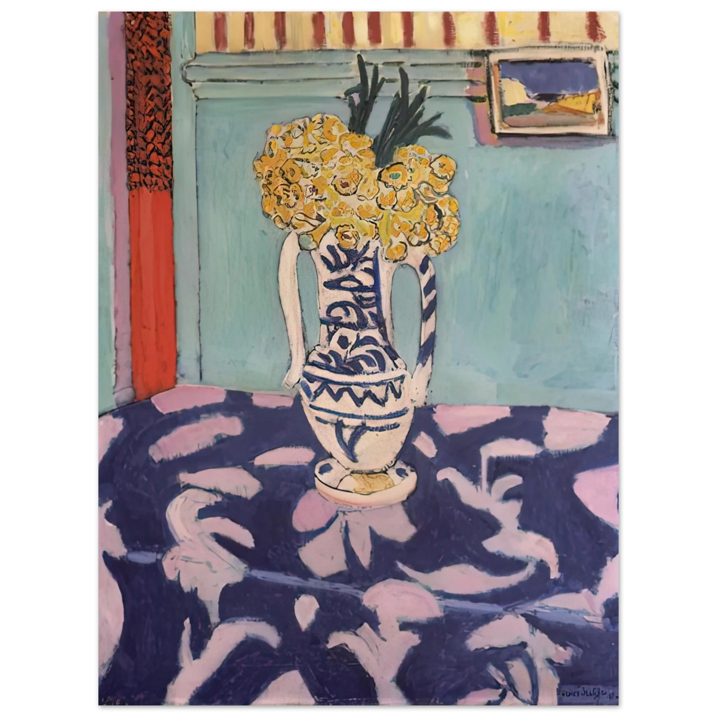 Henri Matisse - LES COUCOUS TAPIS BLEU ET ROSE 1911 Fine Art Poster - Default Title