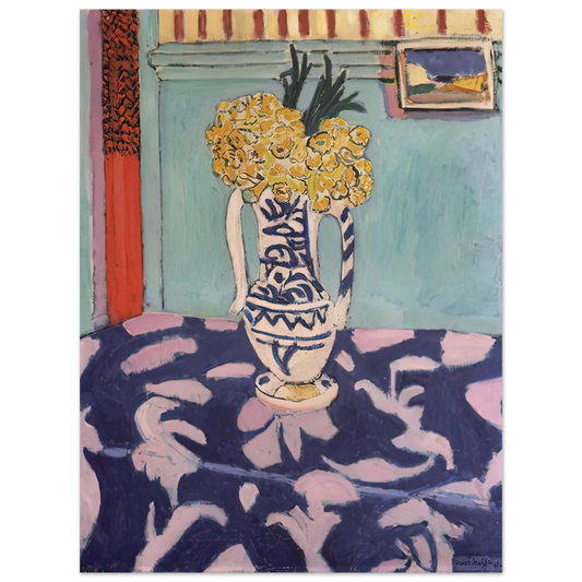 Henri Matisse - LES COUCOUS TAPIS BLEU ET ROSE 1911 Fine Art Poster - Default Title
