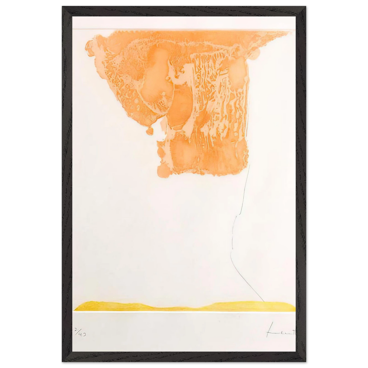 Helen Frankenthaler - Pranzo Italiano - 1973 Wall art - A1 (59.4 x 84.1  cm) - Premium Wooden Framed Poster With Fine Art Paper - White frame