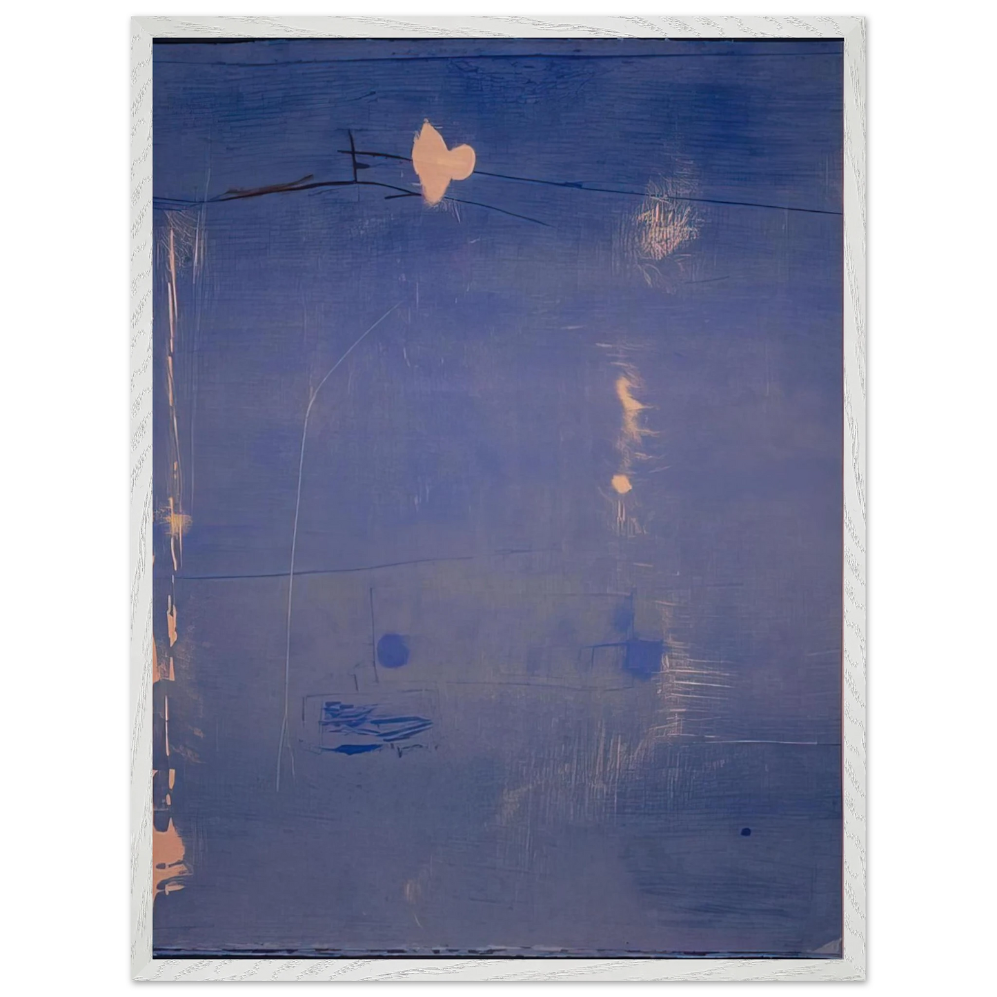 Helen Frankenthaler - Cameo - 1980 Wall art - 13x18 cm / 5x7 inches - Premium Wooden Framed Poster With Fine Art Paper - White frame