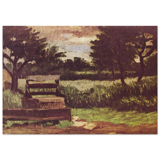 Landscape with fountain - Paul Cézanne Brushed Aluminum Print - 70x100 cm / 28x40 inches | Paul Cézanne Aluminum Print | Paul Cézanne Prints