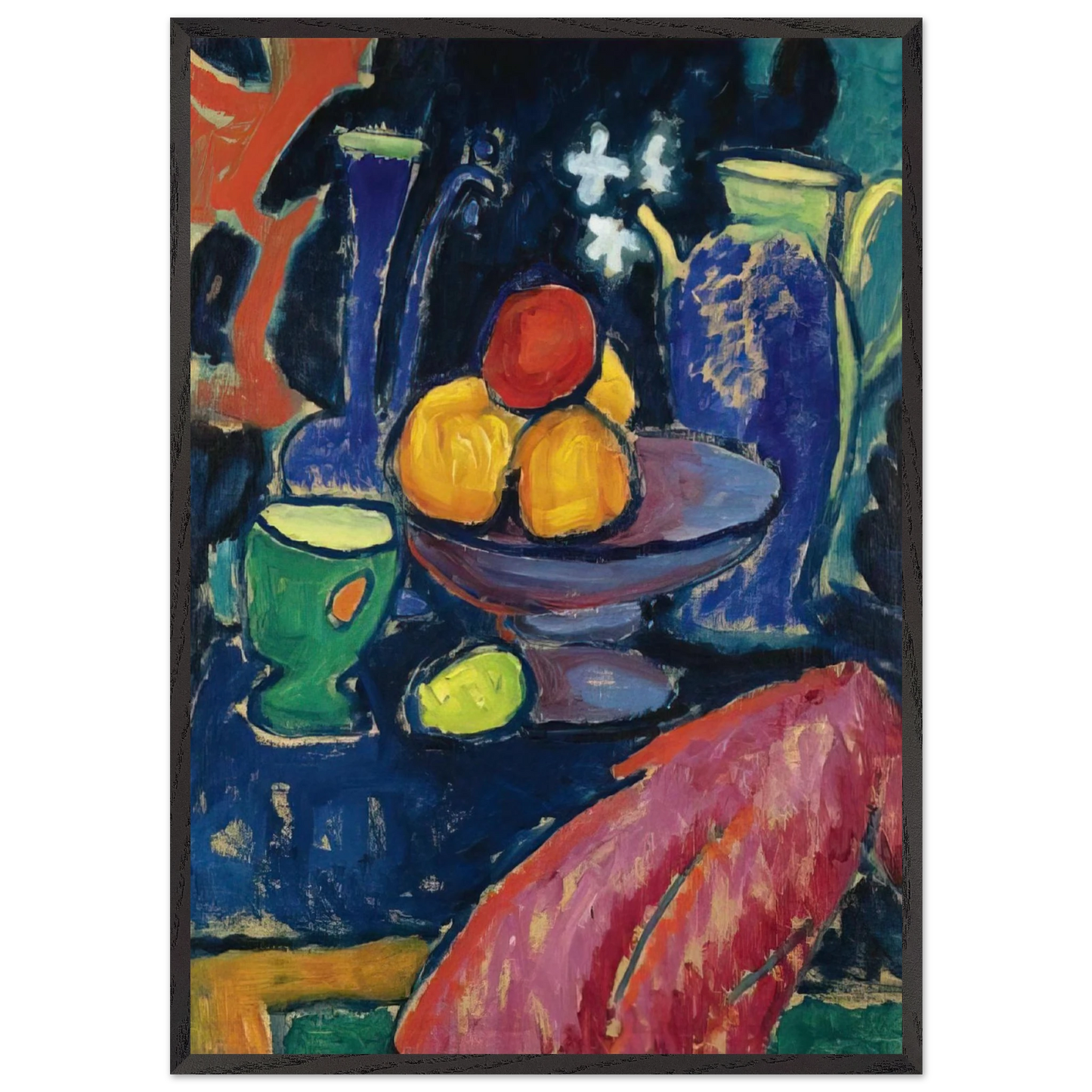 STILL LIFE WITH JUG 1913 - Alexej von Jawlensky Framed Art Print – Black Wooden Frame - Default Title - -Framed Art Print