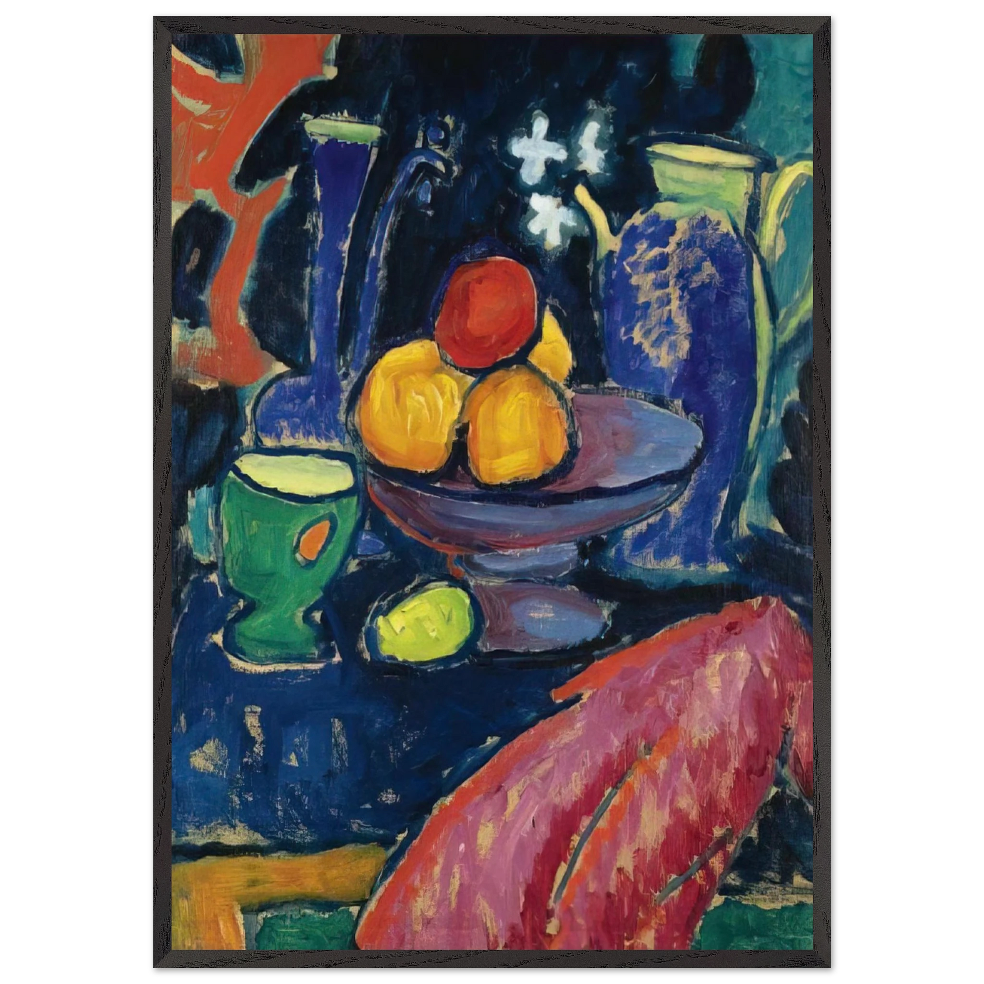 STILL LIFE WITH JUG 1913 - Alexej von Jawlensky Framed Art Print – Black Wooden Frame - Default Title - -Framed Art Print