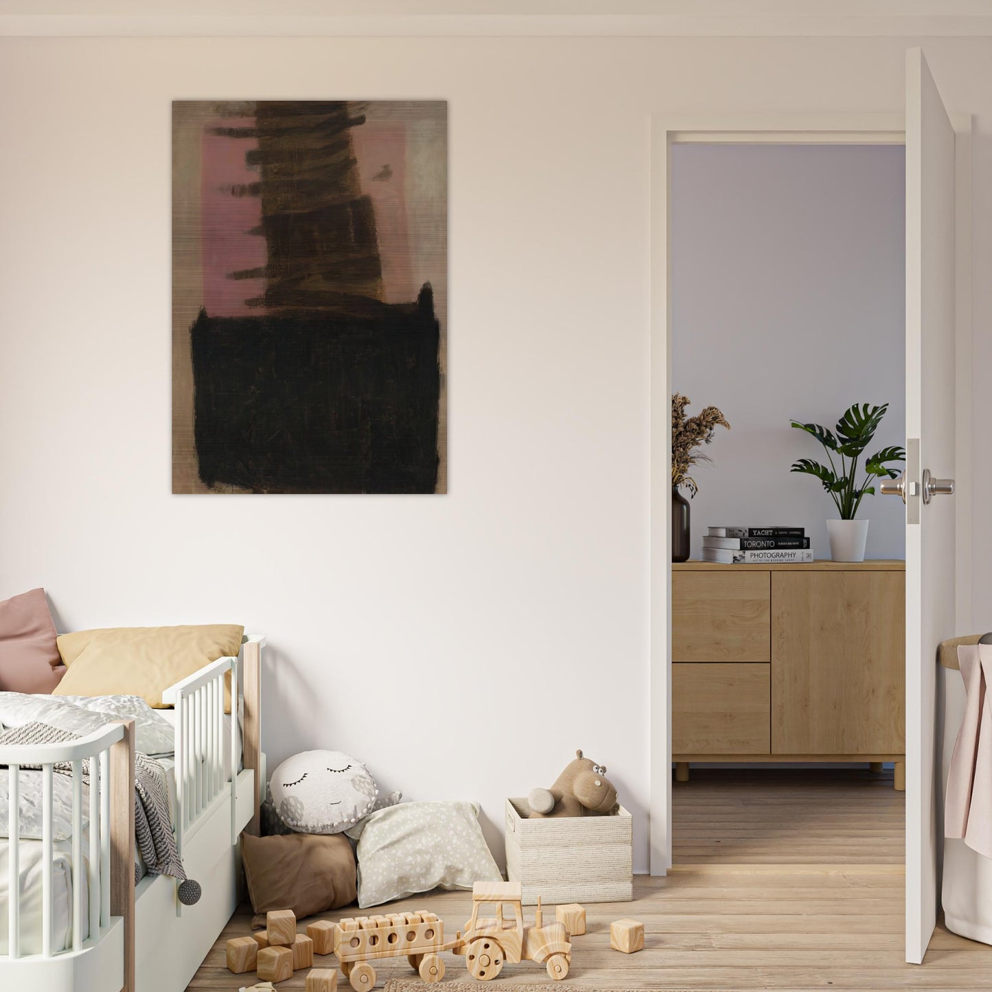 Composition in Black  Ochre - 1957 - Adja Yunkers Brushed Aluminum Print - 70x100 cm / 28x40 inches | Adja Yunkers Aluminum Print | Adja Yunkers Prints