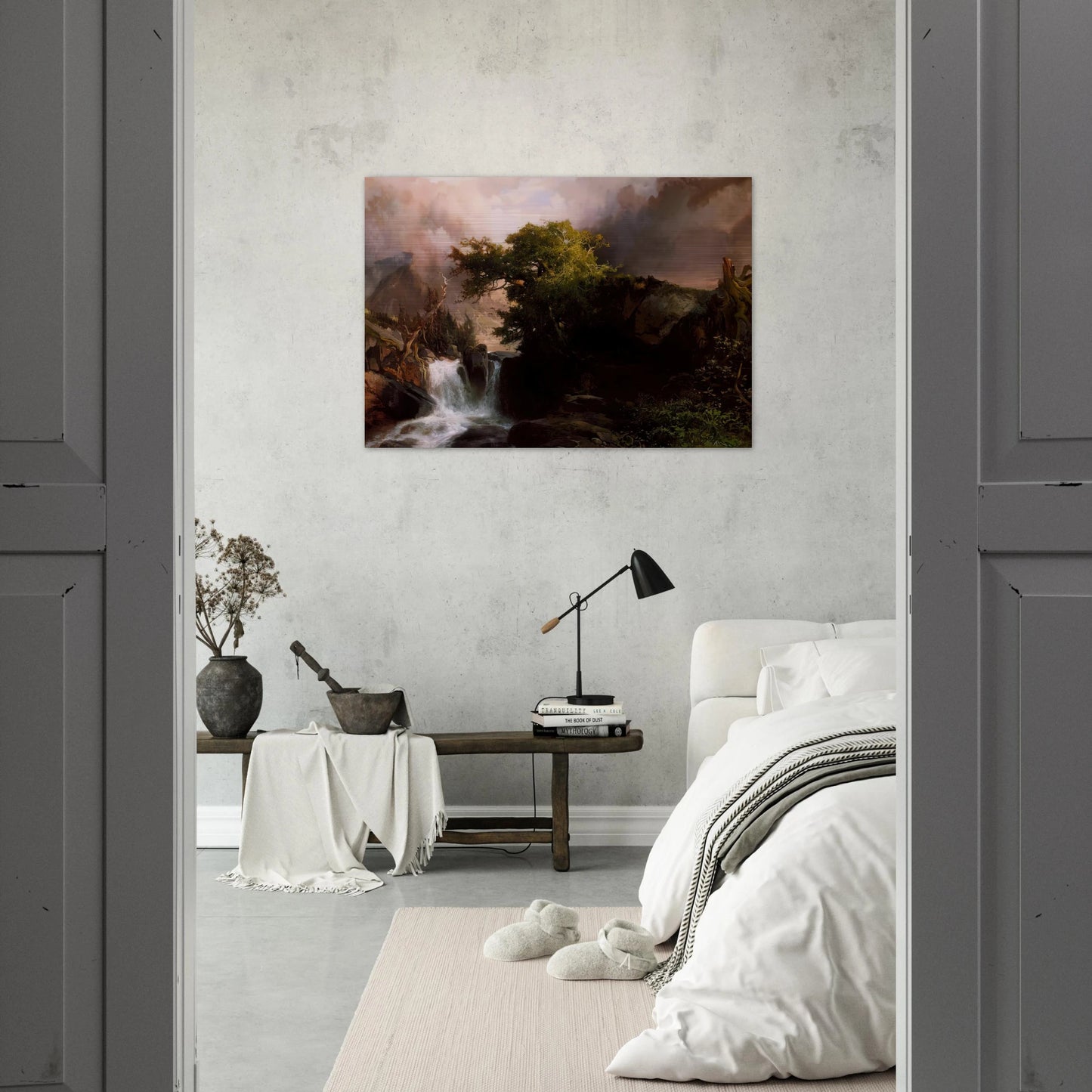 A Mountain Stream - Thomas Moran Brushed Aluminum Print - 70x100 cm / 28x40 inches | Thomas Moran Aluminum Print | Thomas Moran Prints