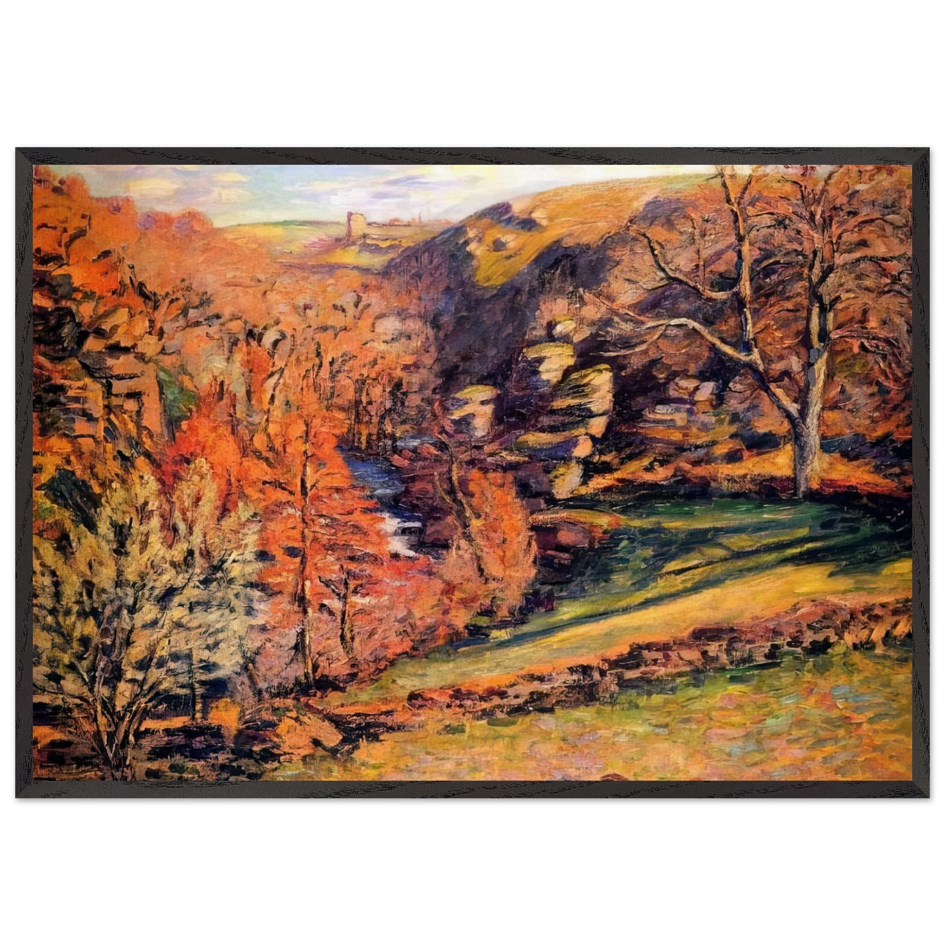 Madness Ravine Crozant - Armand Guillaumin Framed Art Print – Black Wooden Frame - Default Title - -Framed Art Print