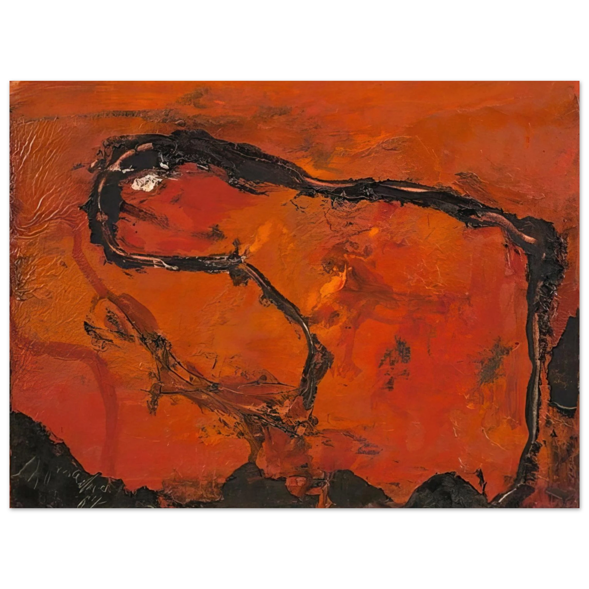Emil Schumacher - Pega - 1964 Fine Art Poster - Default Title