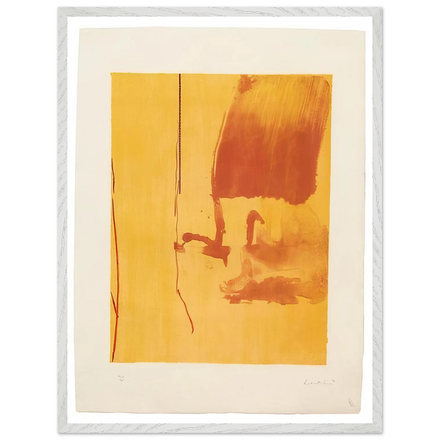 Helen Frankenthaler - Harvest - 1976 Wall art - 20x25 cm / 8x10 inches - Premium Wooden Framed Poster With Fine Art Paper - Black frame
