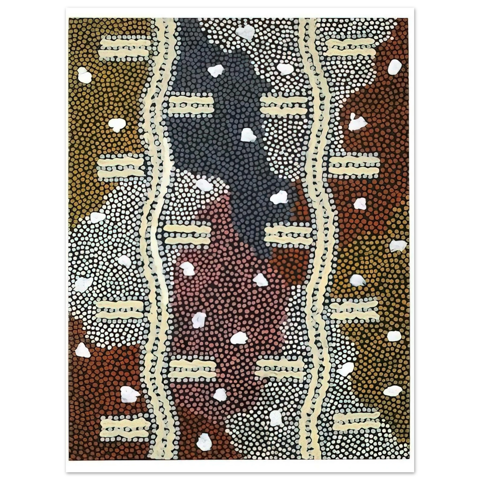 Clifford Possum Tjapaltjarri - Rêve Eclair À Mont Wedge - 1994 Fine Art Poster - Default Title