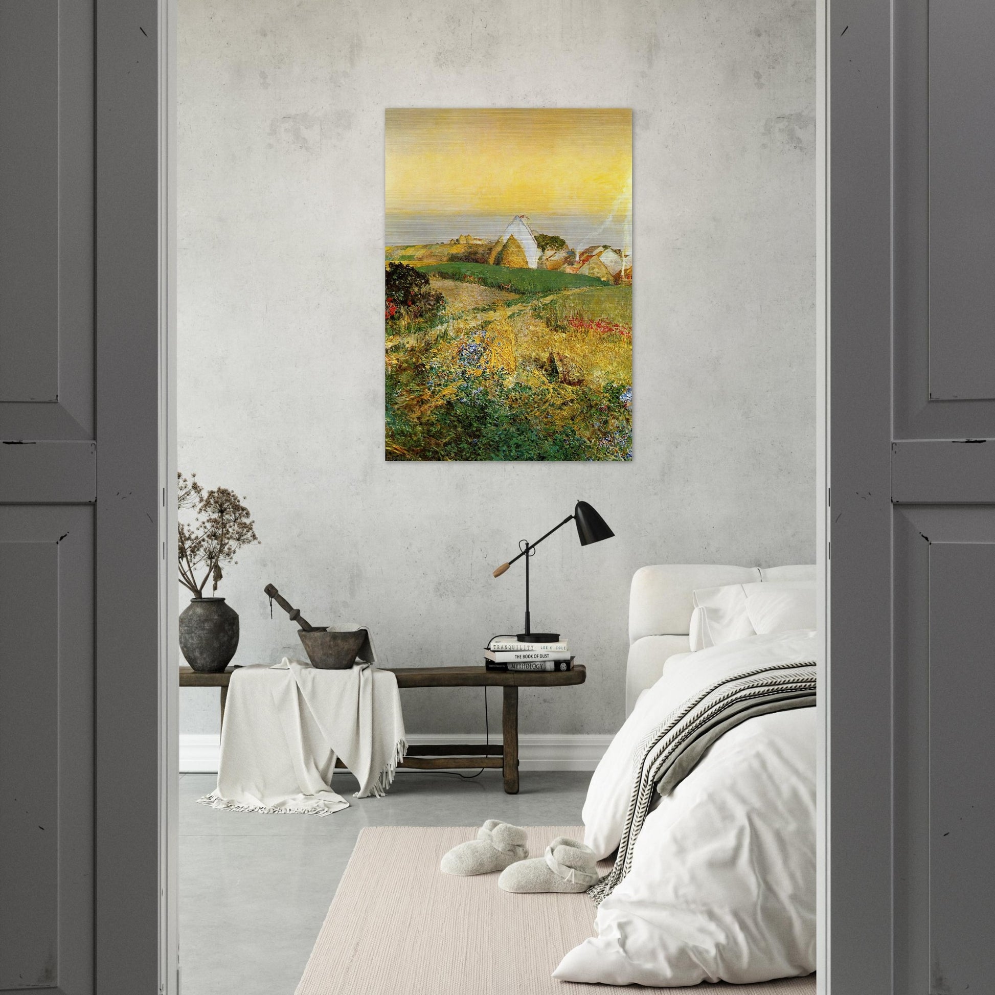 Villers-le-Bel aka The Enchanted Hour - Childe Hassam Brushed Aluminum Print - 70x100 cm / 28x40 inches | Childe Hassam Aluminum Print | Childe Hassam Prints