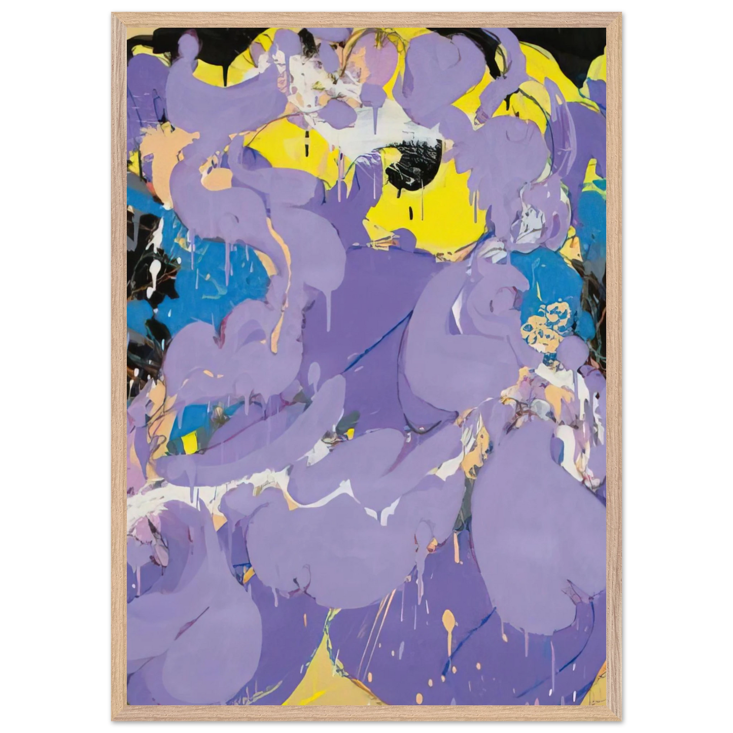 Helen Frankenthaler - Untitled - 1978 Wall art - 45x60 cm / 18x24 inches - Premium Wooden Framed Poster With Fine Art Paper - Wood frame