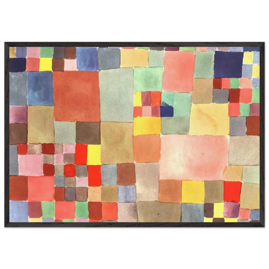 FLORA ON SAND 1927 - Paul Klee 70x100 cm / 28x40 inches Framed Art Print – Black Wooden Frame